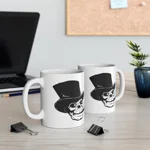 Skull With Top Hat And Cigar Coffee Mug