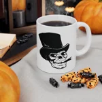 Skull With Top Hat And Cigar Coffee Mug