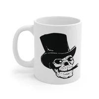 Skull With Top Hat And Cigar Coffee Mug