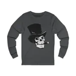 Skull With Top Hat And Cigar Long Sleeve T-Shirt