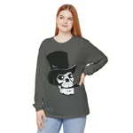 Skull With Top Hat And Cigar Long Sleeve T-Shirt