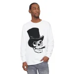 Skull With Top Hat And Cigar Long Sleeve T-Shirt