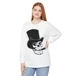 Skull With Top Hat And Cigar Long Sleeve T-Shirt