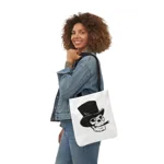 Skull With Top Hat And Cigar Shoulder Tote Bag