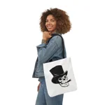 Skull With Top Hat And Cigar Shoulder Tote Bag
