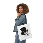 Skull With Top Hat And Cigar Shoulder Tote Bag