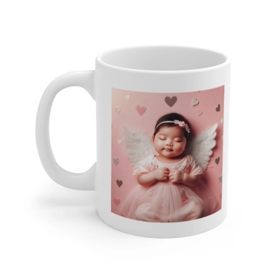 Sleeping Baby Valentine Angel Coffee Mug