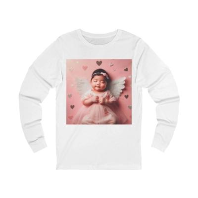 Sleeping Baby Valentine Angel Long Sleeve T-Shirt Sleeping Baby Valentine Angel Long Sleeve T-Shirt