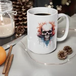 Spooky Skull Watercolour Painting Coffee Mug