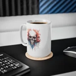 Spooky Skull Watercolour Painting Coffee Mug