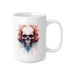 Spooky Skull Watercolour Painting Coffee Mug