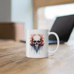Spooky Skull Watercolour Painting Coffee Mug