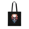 Spooky Skull Watercolour Painting Cotton Shopping Tote Bag