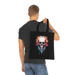 Spooky Skull Watercolour Painting Cotton Shopping Tote Bag