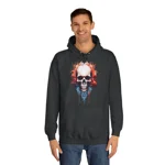 Spooky Skull Watercolour Painting Hoodie