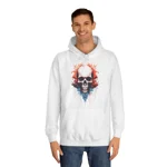 Spooky Skull Watercolour Painting Hoodie
