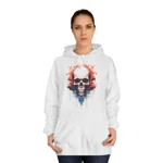 Spooky Skull Watercolour Painting Hoodie