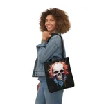 Spooky Skull Watercolour Painting Shoulder Tote Bag