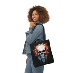 Spooky Skull Watercolour Painting Shoulder Tote Bag