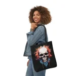 Spooky Skull Watercolour Painting Shoulder Tote Bag
