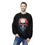 Spooky Skull Watercolour Painting Sweatshirt