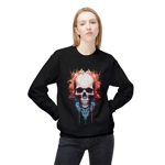 Spooky Skull Watercolour Painting Sweatshirt
