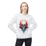 Spooky Skull Watercolour Painting Sweatshirt