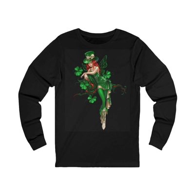 St. Patrick's Lucky Shamrock Fairy Long Sleeve T-Shirt St. Patrick's Lucky Shamrock Fairy Long Sleeve T-Shirt