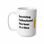 Surviving Fatherhood One Beer At A Time Father's Day Funny Coffee Mug