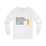 Surviving Fatherhood One Beer At A Time Father's Day Funny Long Sleeve T-Shirt
