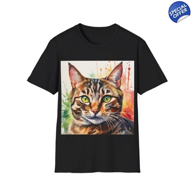 Tabby Cat Cute Watercolor T-Shirt Tabby Cat Cute Watercolor T-Shirt