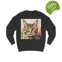 Tabby Cat Cute Watercolor Sweatshirt