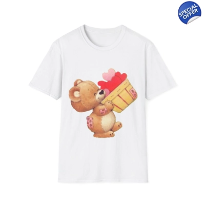 Bear And A Basket Of Hearts T-Shirt