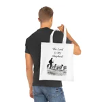 The Lord Is My Shepherd Quote Psalm 23 Cotton Shopping Tote Bag