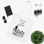 The Lord Is My Shepherd Quote Psalm 23 Cotton Shopping Tote Bag