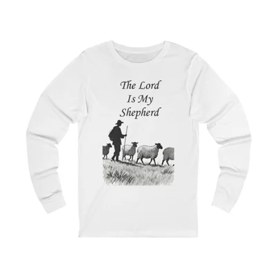 The Lord Is My Shepherd Quote Psalm 23 Long Sleeve T-Shirt