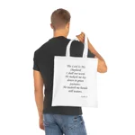 The Lord Is My Shepherd Verse Psalm 23 Cotton Shopping Tote Bag