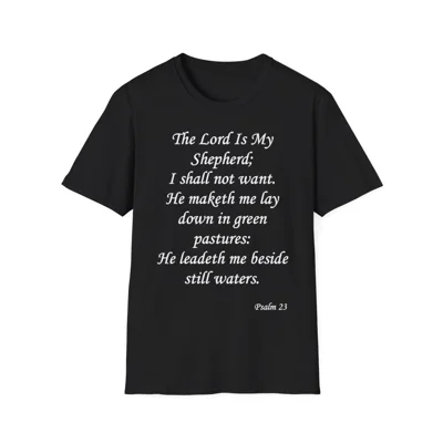 The Lord Is My Shepherd Verse Psalm 23 T-Shirt