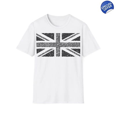 Union Jack Flag Charcoal T-Shirt Union Jack Flag Charcoal T-Shirt