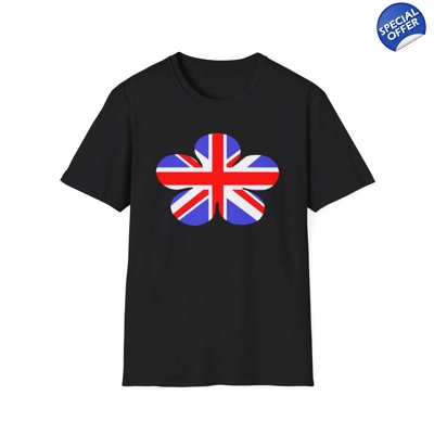 Union Jack Flag Flower T-Shirt Union Jack Flag Flower T-Shirt