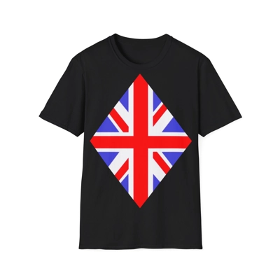 Union Jack Flag Large Diamond T-Shirt