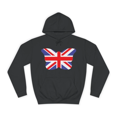 Union Jack Flag Butterfly Hoodie