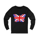 Union Jack Flag Butterfly Long Sleeve T-Shirt Union Jack Flag Butterfly Long Sleeve T-Shirt