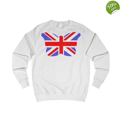 Union Jack Flag Butterfly Sweatshirt
