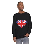 Union Jack Flag Diamond Gem Long Sleeve T-Shirt