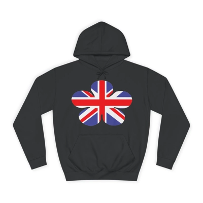 Union Jack Flag Flower Hoodie