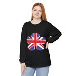 Union Jack Flag Flower Long Sleeve T-Shirt Union Jack Flag Flower Long Sleeve T-Shirt