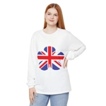 Union Jack Flag Flower Long Sleeve T-Shirt Union Jack Flag Flower Long Sleeve T-Shirt