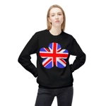 Union Jack Flag Flower Sweatshirt
