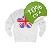 Union Jack Flag Flower Sweatshirt